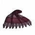 Moti and diamond studded hijab designed with black stripes - Maroon